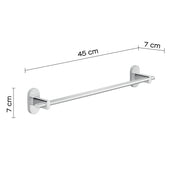 Portasalviette 45 cm in Acciaio Inox Gedy serie Febo - Cromato by CeramicStore | Lo specialista del tuo bagno