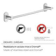Portasalviette 45 cm in Acciaio Inox Gedy serie Febo - Cromato by CeramicStore | Lo specialista del tuo bagno