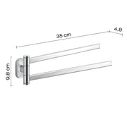 Portasalviette a snodo in Acciaio Inox Gedy serie Febo - Cromato by CeramicStore | Lo specialista del tuo bagno