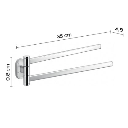 Portasalviette a snodo in Acciaio Inox Gedy serie Febo - Cromato by CeramicStore | Lo specialista del tuo bagno