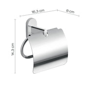 Portarotolo coperto in Acciaio Inox Gedy serie Febo - Cromato