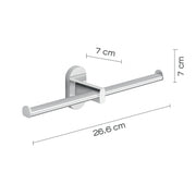 Portarotolo doppio in Acciaio Inox Gedy serie Febo - Cromato
