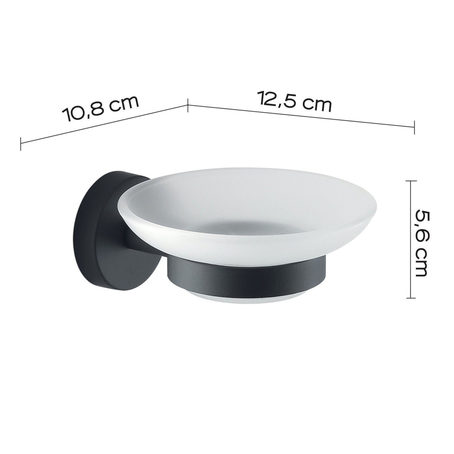 Portasapone a muro in Acciaio Inox Eros di Gedy - Nero Matt by CeramicStore | Lo specialista del tuo bagno