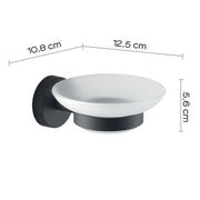 Portasapone a muro in Acciaio Inox Eros di Gedy - Nero Matt by CeramicStore | Lo specialista del tuo bagno
