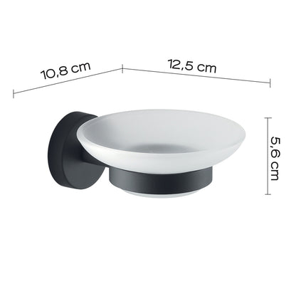 Portasapone a muro in Acciaio Inox Eros di Gedy - Nero Matt by CeramicStore | Lo specialista del tuo bagno