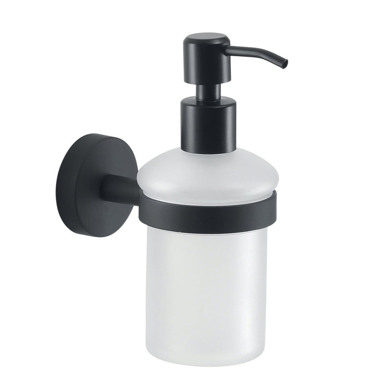 Dosasapone a muro in Acciaio Inox Eros di Gedy - Nero Matt by CeramicStore | Lo specialista del tuo bagno