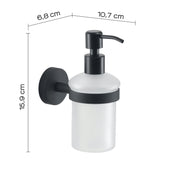 Dosasapone a muro in Acciaio Inox Eros di Gedy - Nero Matt by CeramicStore | Lo specialista del tuo bagno