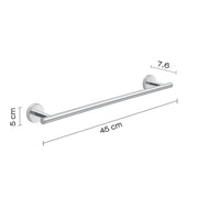 Portasalviette 45 cm a muro in Acciaio Inox Eros di Gedy - Cromato by CeramicStore | Lo specialista del tuo bagno