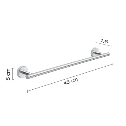 Portasalviette 45 cm a muro in Acciaio Inox Eros di Gedy - Cromato by CeramicStore | Lo specialista del tuo bagno