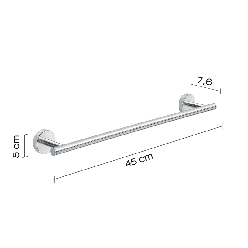 Portasalviette 45 cm a muro in Acciaio Inox Eros di Gedy - Cromato by CeramicStore | Lo specialista del tuo bagno