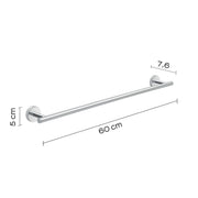 Portasalviette 60 cm a muro in Acciaio Inox Eros di Gedy - Cromato by CeramicStore | Lo specialista del tuo bagno