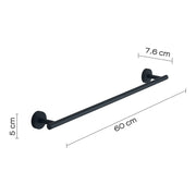 Portasalviette 60 cm a muro in Acciaio Inox Eros di Gedy - Nero Matt by CeramicStore | Lo specialista del tuo bagno