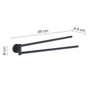 Portasalviette a snodo a muro in Acciaio Inox Eros di Gedy - Nero Matt by CeramicStore | Lo specialista del tuo bagno