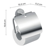 Portarotolo a muro coperto in Acciaio Inox Eros di Gedy - Cromato