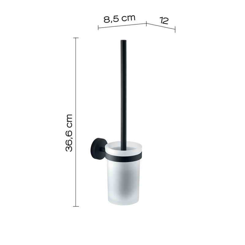 Scopino a muro in Acciaio Inox Eros di Gedy - Nero Matt by CeramicStore | Lo specialista del tuo bagno