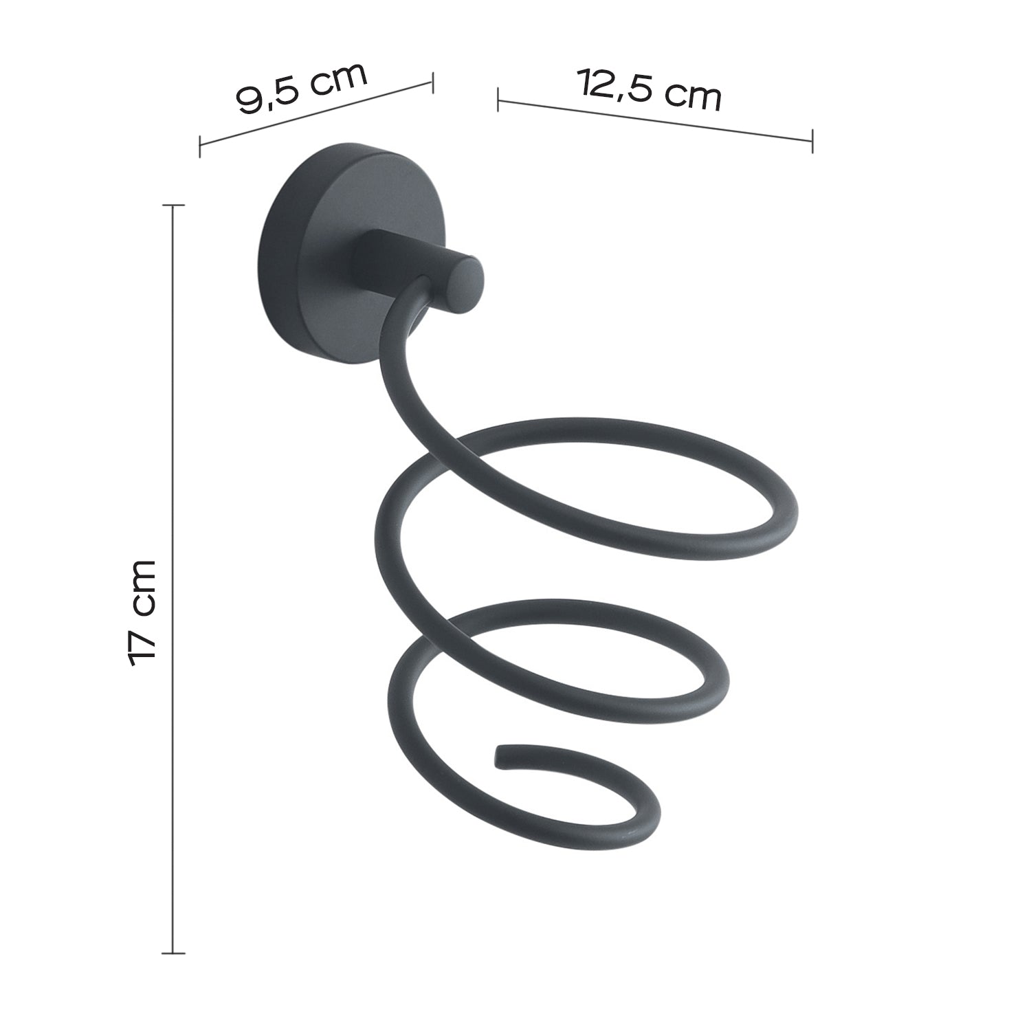 Gedy Porta Phon Eros a Muro Nero Matt Inox - Elegante by CeramicStore | Lo specialista del tuo bagno