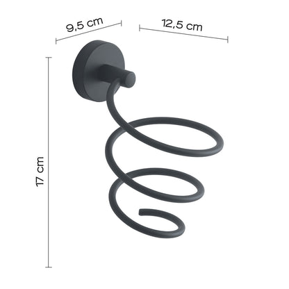 Gedy Porta Phon Eros a Muro Nero Matt Inox - Elegante by CeramicStore | Lo specialista del tuo bagno