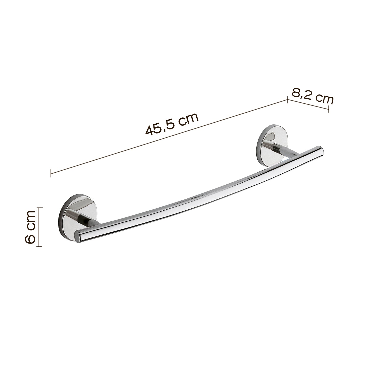 Portasalviette 45 cm a muro Vermont Pro di Gedy - Cromato by CeramicStore | Lo specialista del tuo bagno