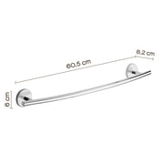 Portasalviette 60 cm a muro Vermont Pro di Gedy - Cromato by CeramicStore | Lo specialista del tuo bagno