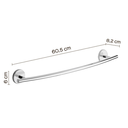 Portasalviette 60 cm a muro Vermont Pro di Gedy - Cromato by CeramicStore | Lo specialista del tuo bagno