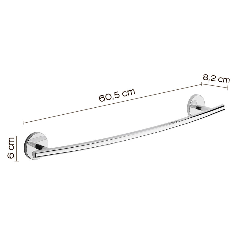 Portasalviette 60 cm a muro Vermont Pro di Gedy - Cromato by CeramicStore | Lo specialista del tuo bagno