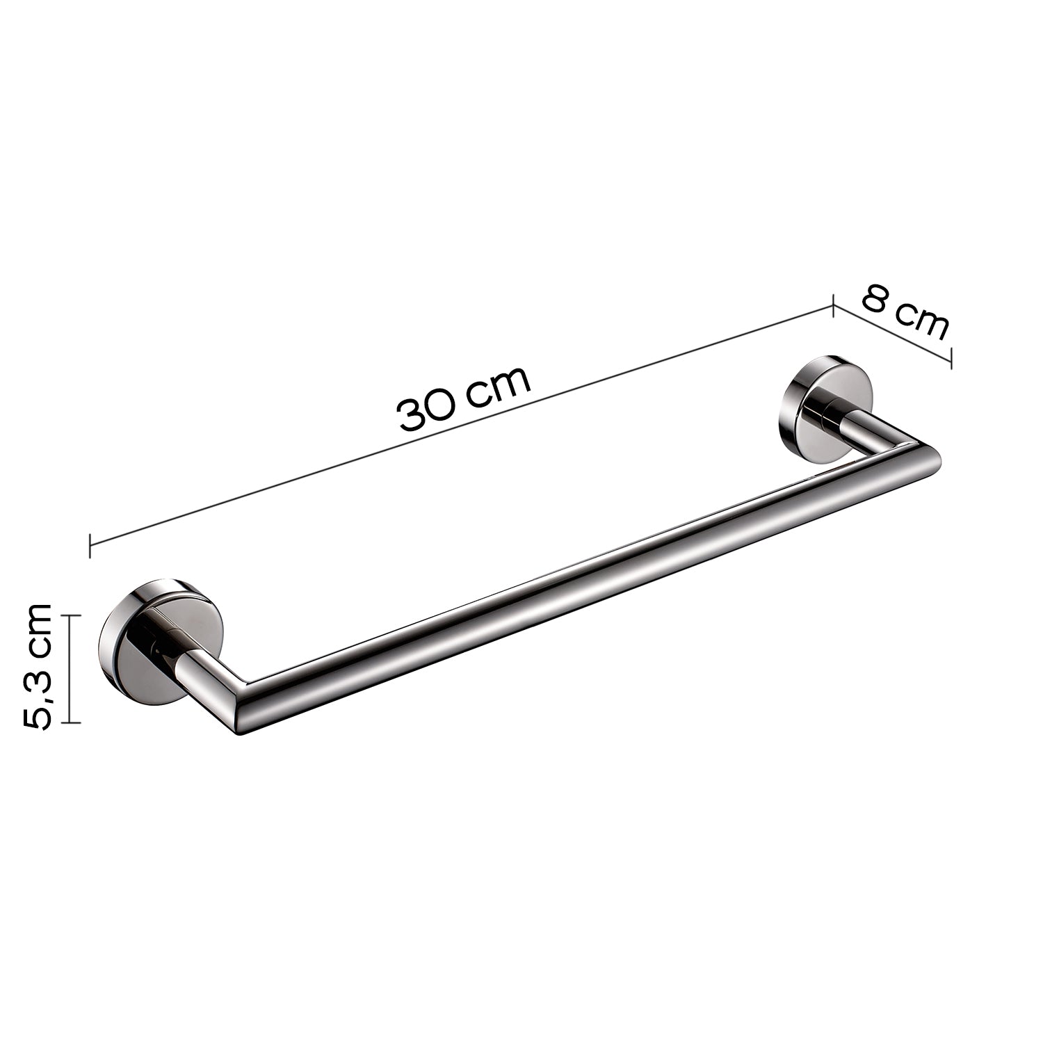 Portasalviette 30 cm in Acciaio Inox AISI 304 Gedy serie Project - Lucido by CeramicStore | Lo specialista del tuo bagno