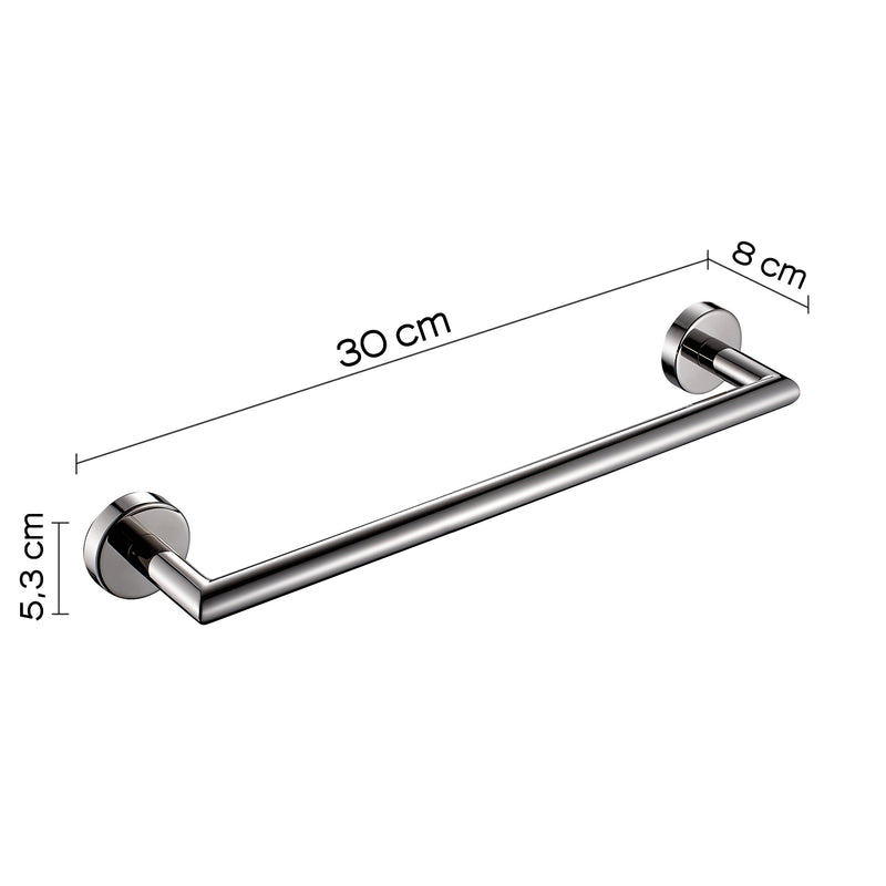 Portasalviette 30 cm in Acciaio Inox AISI 304 Gedy serie Project - Lucido by CeramicStore | Lo specialista del tuo bagno