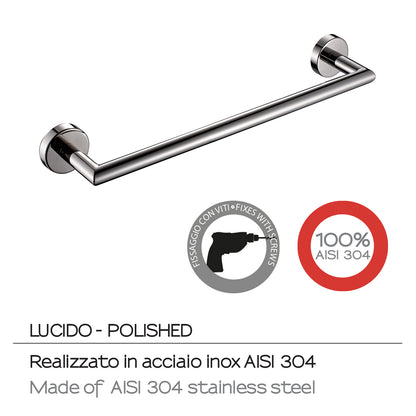 Portasalviette 30 cm in Acciaio Inox AISI 304 Gedy serie Project - Lucido by CeramicStore | Lo specialista del tuo bagno