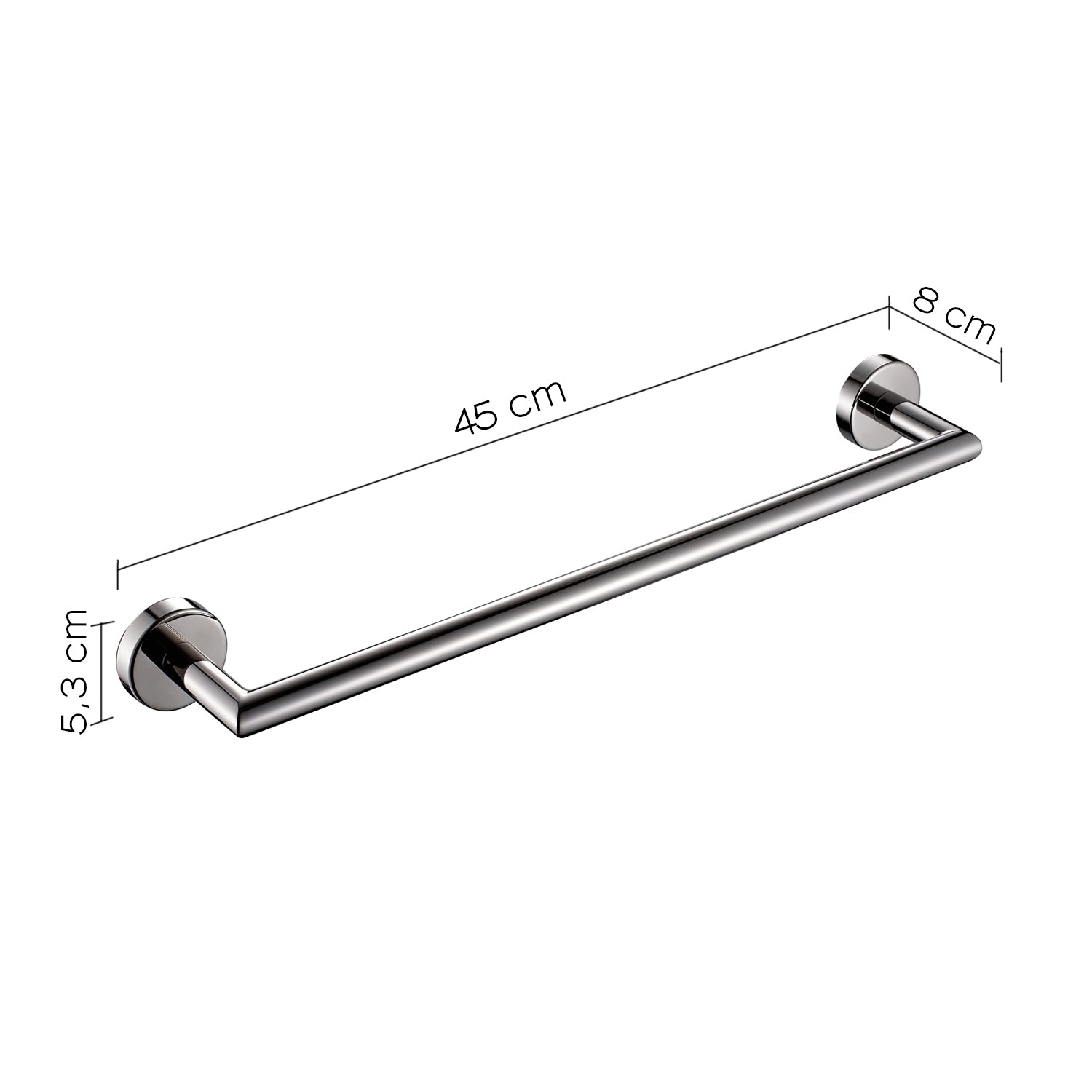 Portasalviette 45 cm in Acciaio Inox AISI 304 Gedy serie Project - Lucido by CeramicStore | Lo specialista del tuo bagno