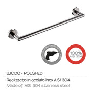 Portasalviette 45 cm in Acciaio Inox AISI 304 Gedy serie Project - Lucido by CeramicStore | Lo specialista del tuo bagno