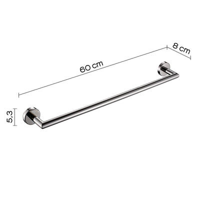 Portasalviette 60 cm in Acciaio Inox AISI 304 Gedy serie Project - Lucido by CeramicStore | Lo specialista del tuo bagno