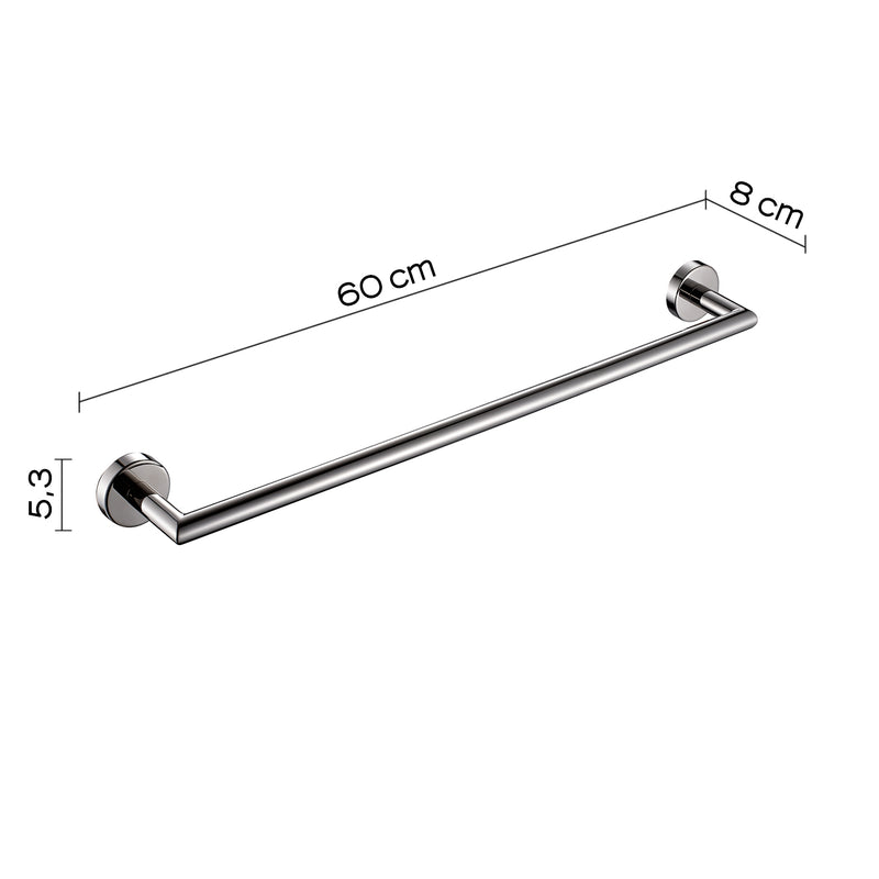Portasalviette 60 cm in Acciaio Inox AISI 304 Gedy serie Project - Lucido by CeramicStore | Lo specialista del tuo bagno