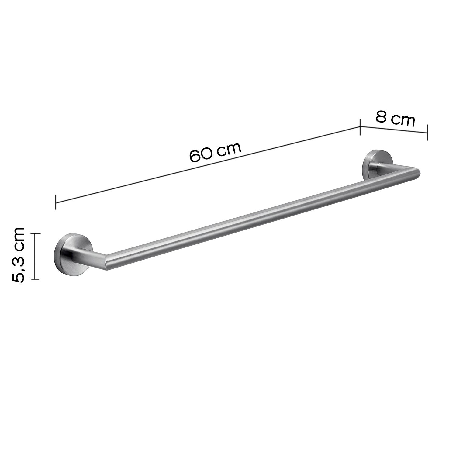 Portasalviette 60 cm in Acciaio Inox AISI 304 Gedy serie Project - Spazzolato by CeramicStore | Lo specialista del tuo bagno