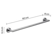 Portasalviette 60 cm in Acciaio Inox AISI 304 Gedy serie Project - Spazzolato by CeramicStore | Lo specialista del tuo bagno
