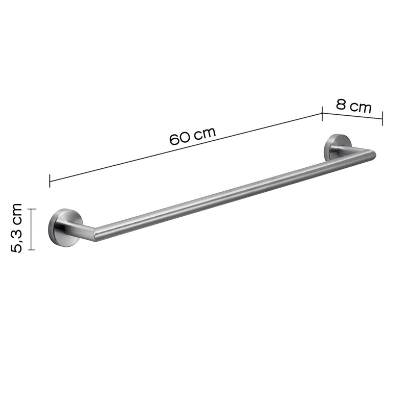 Portasalviette 60 cm in Acciaio Inox AISI 304 Gedy serie Project - Spazzolato by CeramicStore | Lo specialista del tuo bagno