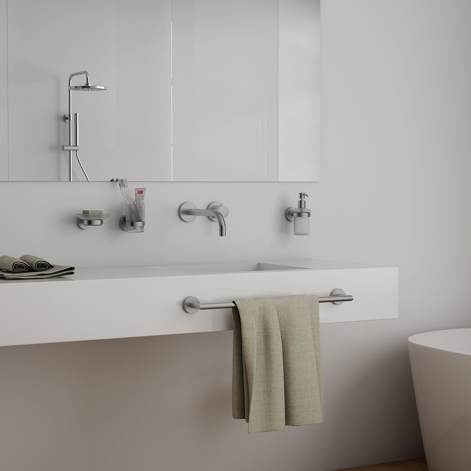 Portaspazzolini in Acciaio Inox AISI 304 Gedy serie Project - Spazzolato by CeramicStore | Lo specialista del tuo bagno