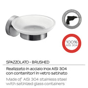 Portasapone in Acciaio Inox AISI 304 Gedy serie Project - Spazzolato by CeramicStore | Lo specialista del tuo bagno
