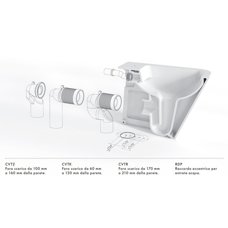 Set sanitari a terra Azzurra serie Build con vaso WC