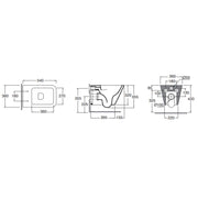Set sanitari sospesi Azzurra serie Build con vaso WC