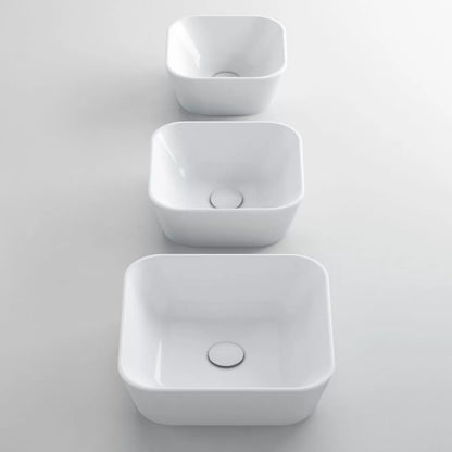 Lavabo da appoggio Azzurra serie Build 30x30 cm - Bianco lucido