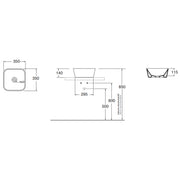 Lavabo da appoggio Azzurra serie Build 35x35 cm - Bianco lucido