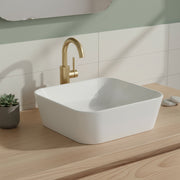 Lavabo da appoggio Azzurra serie Build 43x43 cm - Bianco lucido