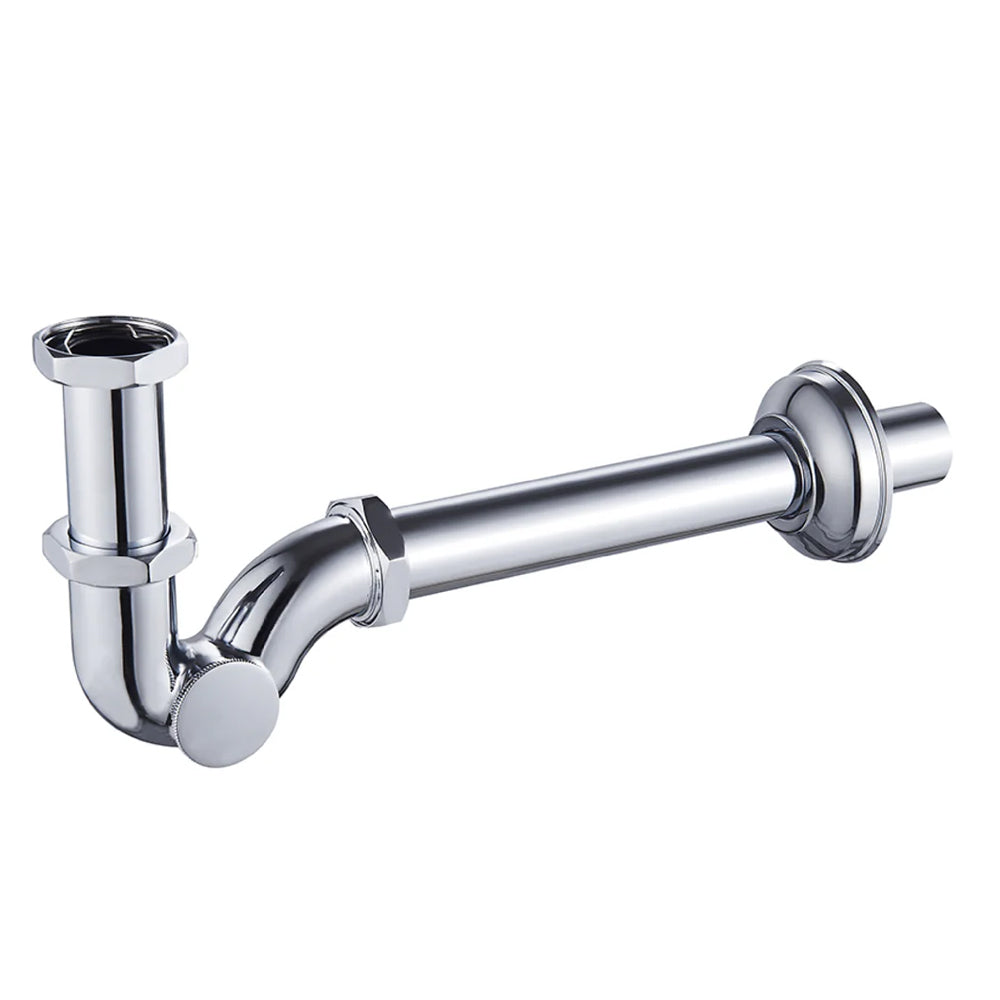 Sifone bidet ad altra capacità ispezionabile Rubiflux in ottone - Cromato