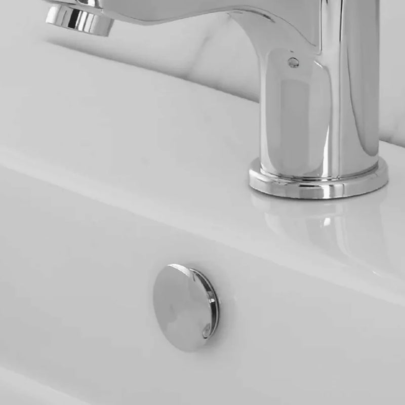 GHIERA PER TROPPOPIENO LAVABO E BIDET OTTONE CROMO