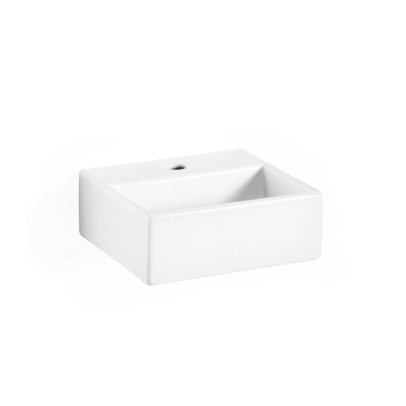 Lavabo da appoggio o muro in ceramica lucida con foro rubinetto senza piletta Lineabeta Quarelo cm 32x29 by CeramicStore | Lo specialista del tuo bagno