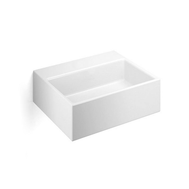 Lavabo da appoggio o muro in ceramica lucida senza foro rubinetto senza piletta Lineabeta Quarelo cm 32x29 by CeramicStore | Lo specialista del tuo bagno