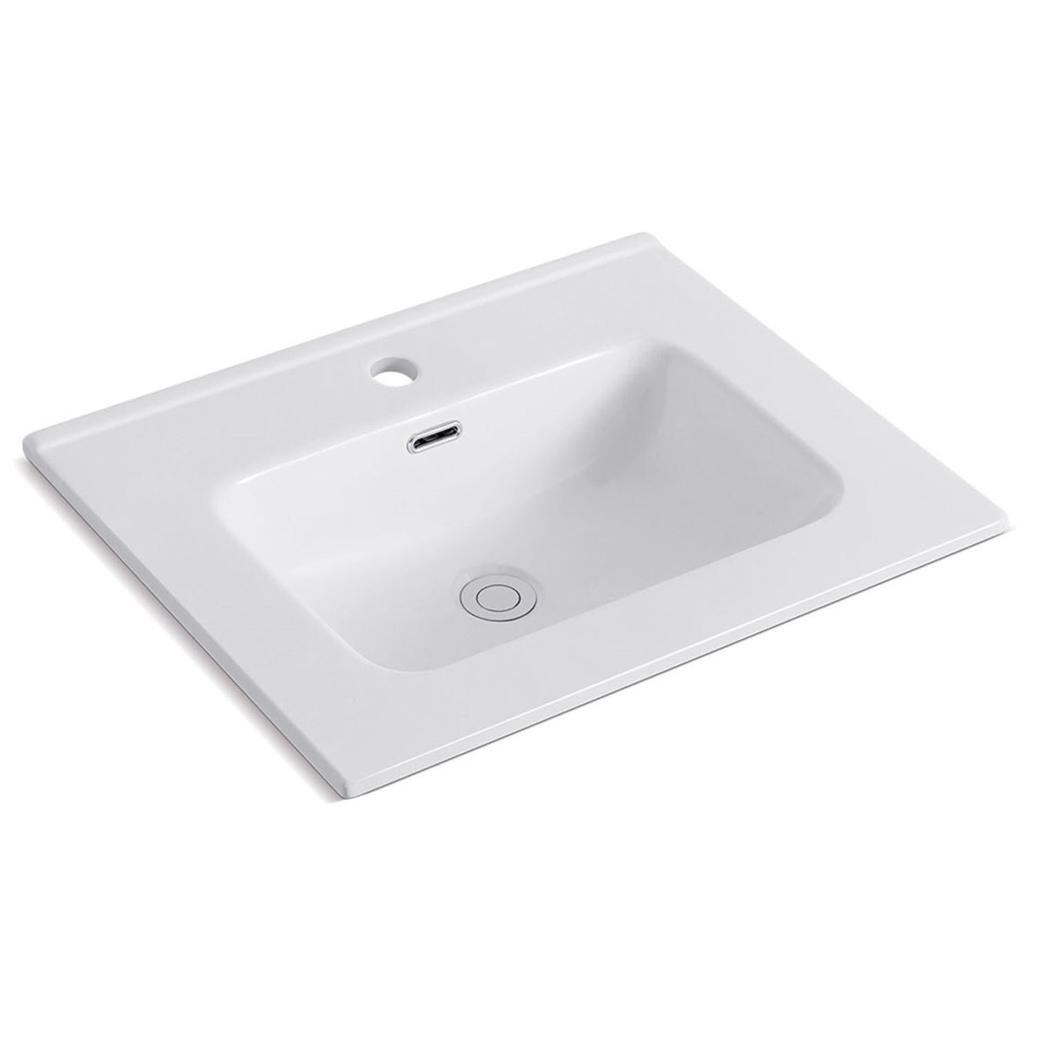 Lavabo ad incasso 61cm bianco in ceramica BathCore linea Alba by CeramicStore | Lo specialista del tuo bagno