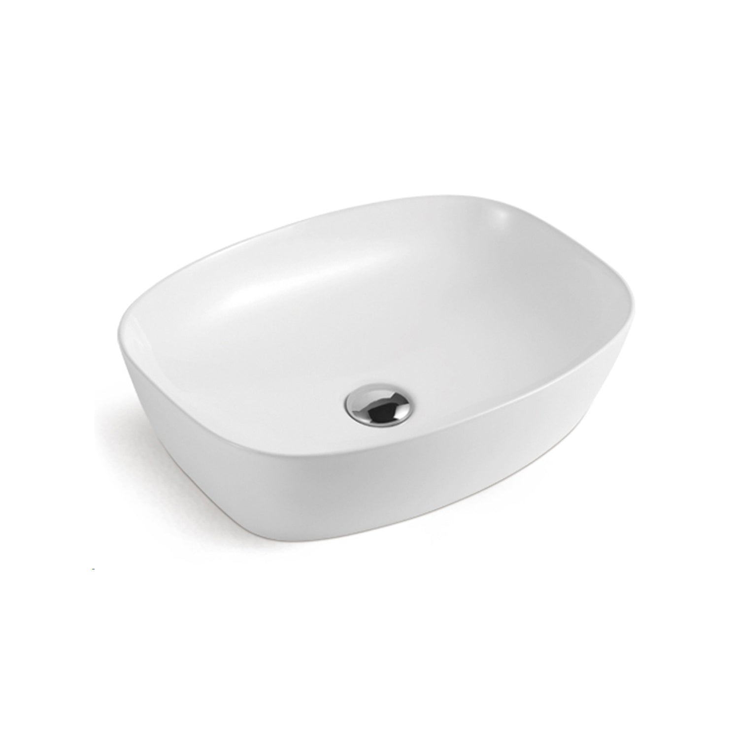 Lavabo consolle 50x38 cm bianco in ceramica BathCore linea Alba
