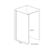 Parete doccia Walk In 70cm cristallo trasparente 6mm profilo cromo h190cm by CeramicStore | Lo specialista del tuo bagno