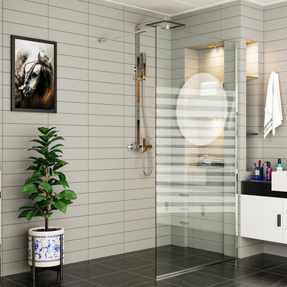 Parete doccia Walk In 60cm cristallo serigrafato 6mm profilo cromo h190cm by CeramicStore | Lo specialista del tuo bagno